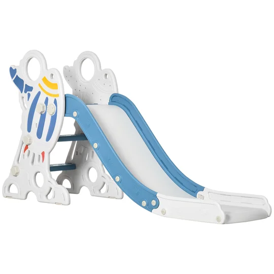 AIYAPLAY Toboggan pour enfants toboggan intérieur pour enfant, de 18 à 36 mois, jusqu&rsquo;à 30 kg, 157L x 46,5l x 80H cm, bleu
