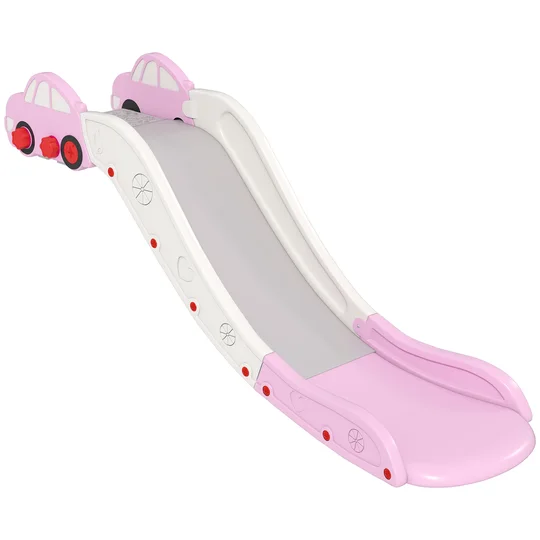 AIYAPLAY Toboggan pour Enfants en HDPE avec Zone d&rsquo;Amortissement Intégrée, pour Canapés, Lits, Âge 18-48 Mois, Rose