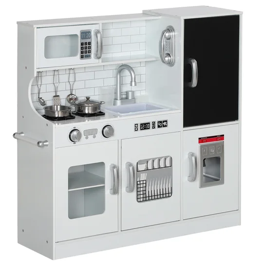 AIYAPLAY Cuisine enfant jouet d&rsquo;imitation pour enfant – dinette enfant de 3-8 ans, blanc