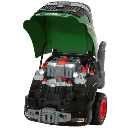 AIYAPLAY Jouet Moteur de Camion pour Enfants, Camion Mécano, Volant avec Effet de Brume, Sonores et Lumineux pour 3-6 Ans, Vert