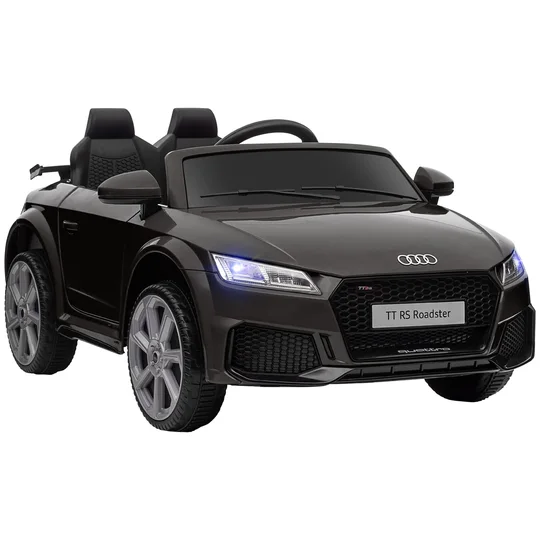 Homcom Voiture Véhicule Électrique Enfants TT RS 2 Moteurs 12 V 35 W V. Max. 5 Km/h Télécommande 2,4 GHz Effets Sonores + Lumineux Noir