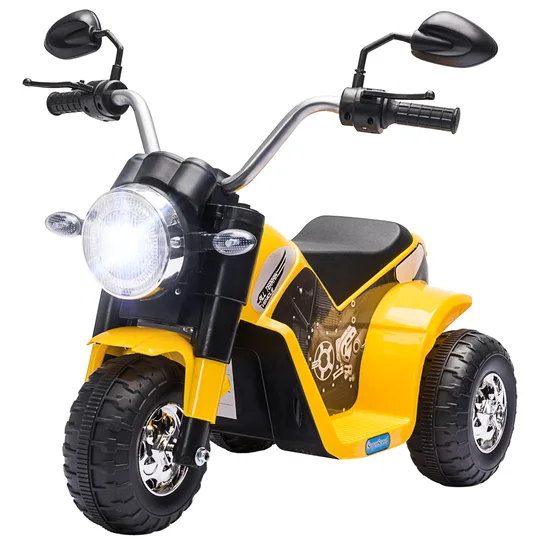 HOMCOM Moto électrique voiture enfant chopper tout-terrain 6 V 20 W pour  enfant 18 à 36 mois