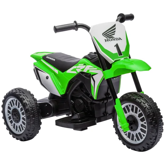 HOMCOM Moto électrique enfants moto cross licence Honda CRF450RL 3 roues batterie 6V enfants 18-36 mois vert
