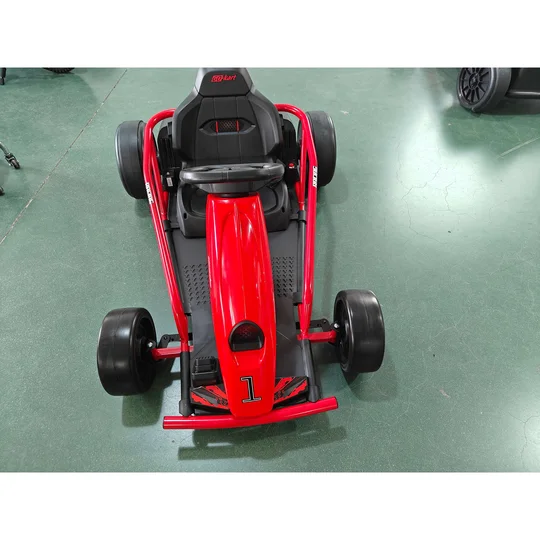 HOMCOM Kart électrique 24 V pour enfants jusqu&rsquo;à 13 km/h – fonction drift, kart à 2 moteurs pour 8-12 ans, rouge