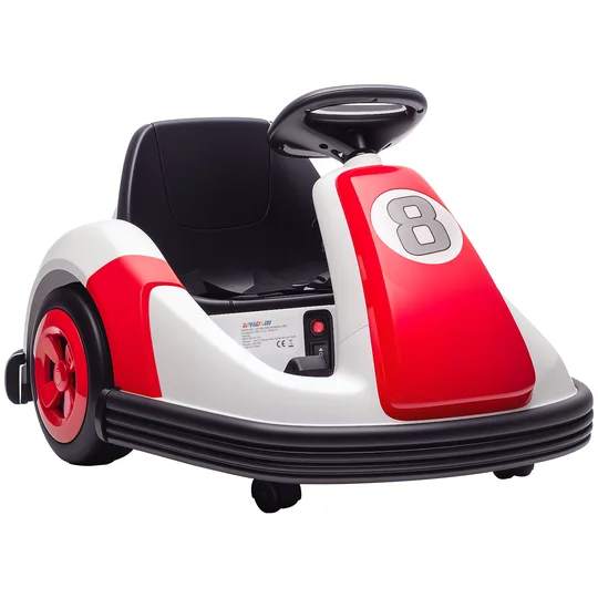 AIYAPLAY Auto-tamponneuse enfant 6V, rotation à 360°, voiture tamponneuse électrique enfant avec double moteur, musique et klaxon