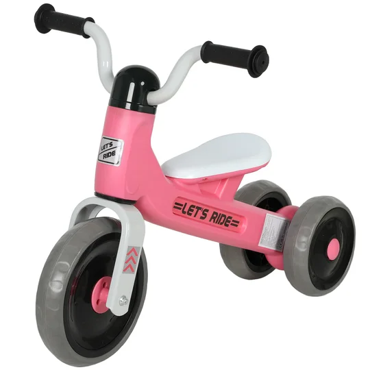 AIYAPLAY Draisienne bébé 1-3 ans jusqu&rsquo;à 20 kg, vélo enfants sans pédale, 3 roues silencieuses, 69 x 40 x 49 cm, rose