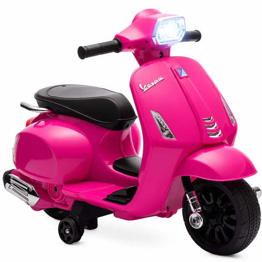 AIYAPLAY Moto électrique enfants 6 V, voiture électrique enfants avec Roues d’Apprentissage, pour 2-6 Ans, 71 x 37 x 52 cm, Rose
