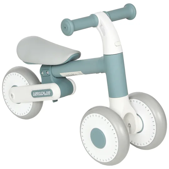 AIYAPLAY Draisienne Bébé 1-2 Ans Pliable, Siège Réglable, Direction Limitée à 135°, Pneus EVA Silencieux, 52x23x36,5cm, Bleu