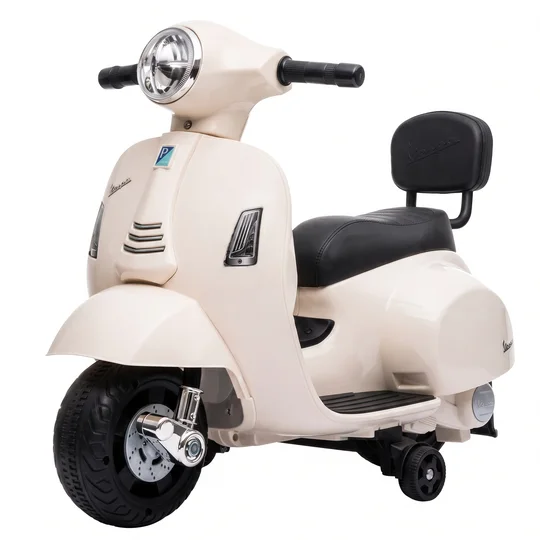 AIYAPLAY Moto électrique enfant Mini Vespa GTS 6V Moto électrique avec batterie lithium Siège ergonomique Dossier 1,5-3 ans