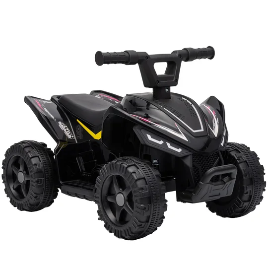 AIYAPLAY Quad Électrique Enfants 6 V, Voiture Électrique Enfants, Batterie au Lithium, Vitesse Max. 2 Km/H, 18 à 48 Mois, Noir