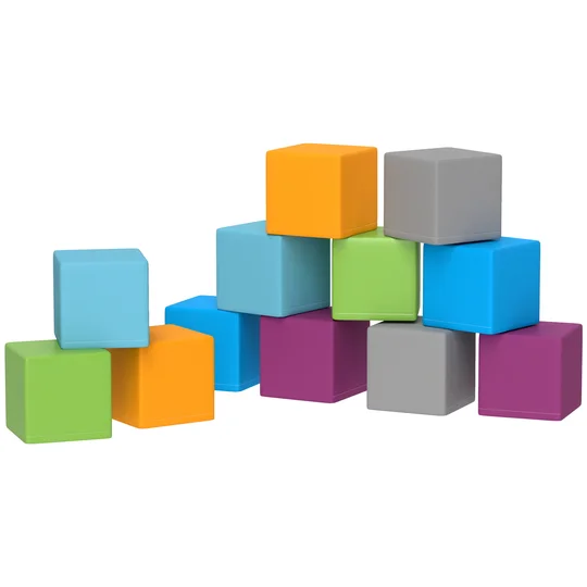 HOMCOM Jouet d’escalade et de ramper pour enfants, mousse EPE souple, 20x20x20 cm, Multicolore, 1-3 ans