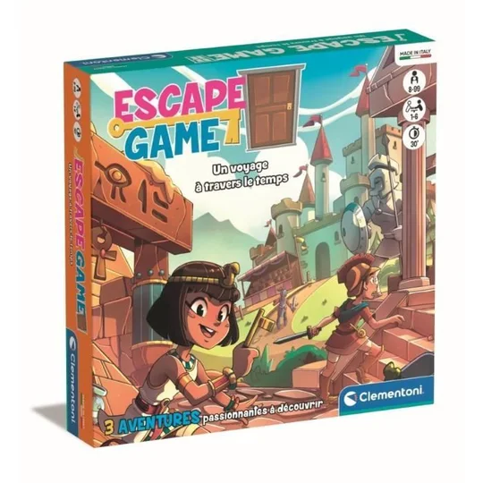 Clementoni – Escape Game voyage dans le temps – 3 aventures – Dés 8 ans