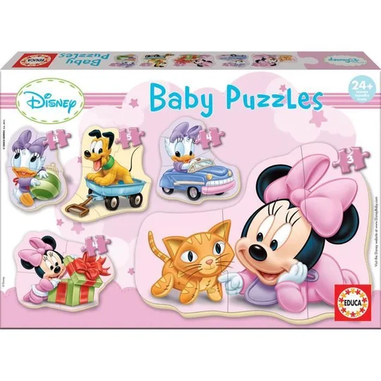 Puzzle bébé EDUCA – BABY MINNIE – 5 puzzles progressifs de 3 a 5 pieces
