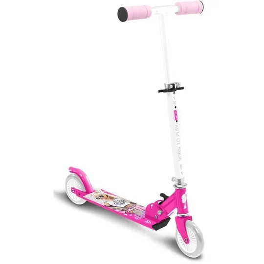 Trottinette pliable – STAMP – Barbie – Pour enfant a partir de 4 ans – Roulement a billes ABEC 5